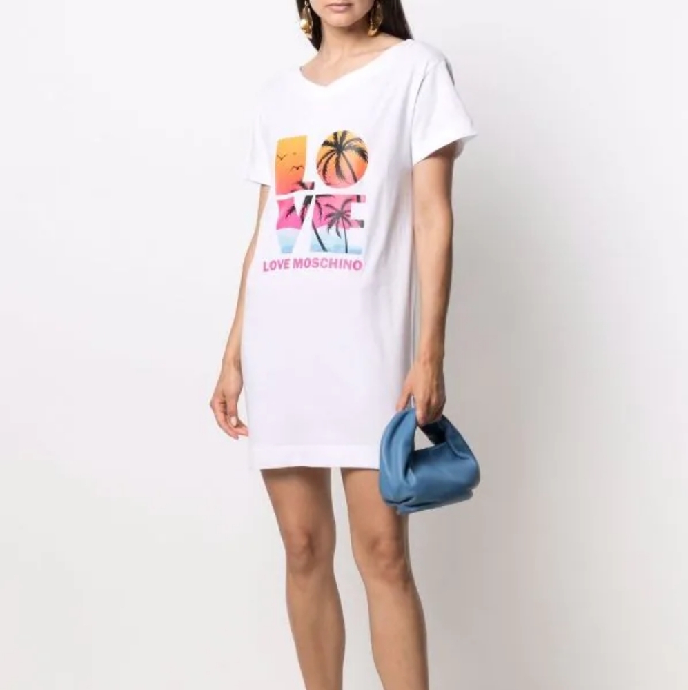 NEW Love Moschino Palm Tree TShirt Dress 🌟💕 Size US 4